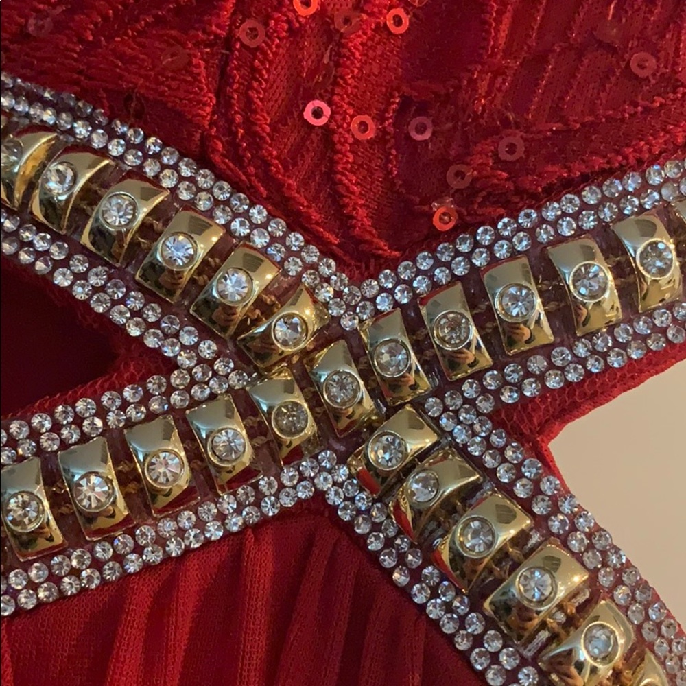 Red formal dress! Worn once! - Picture 4 of 7